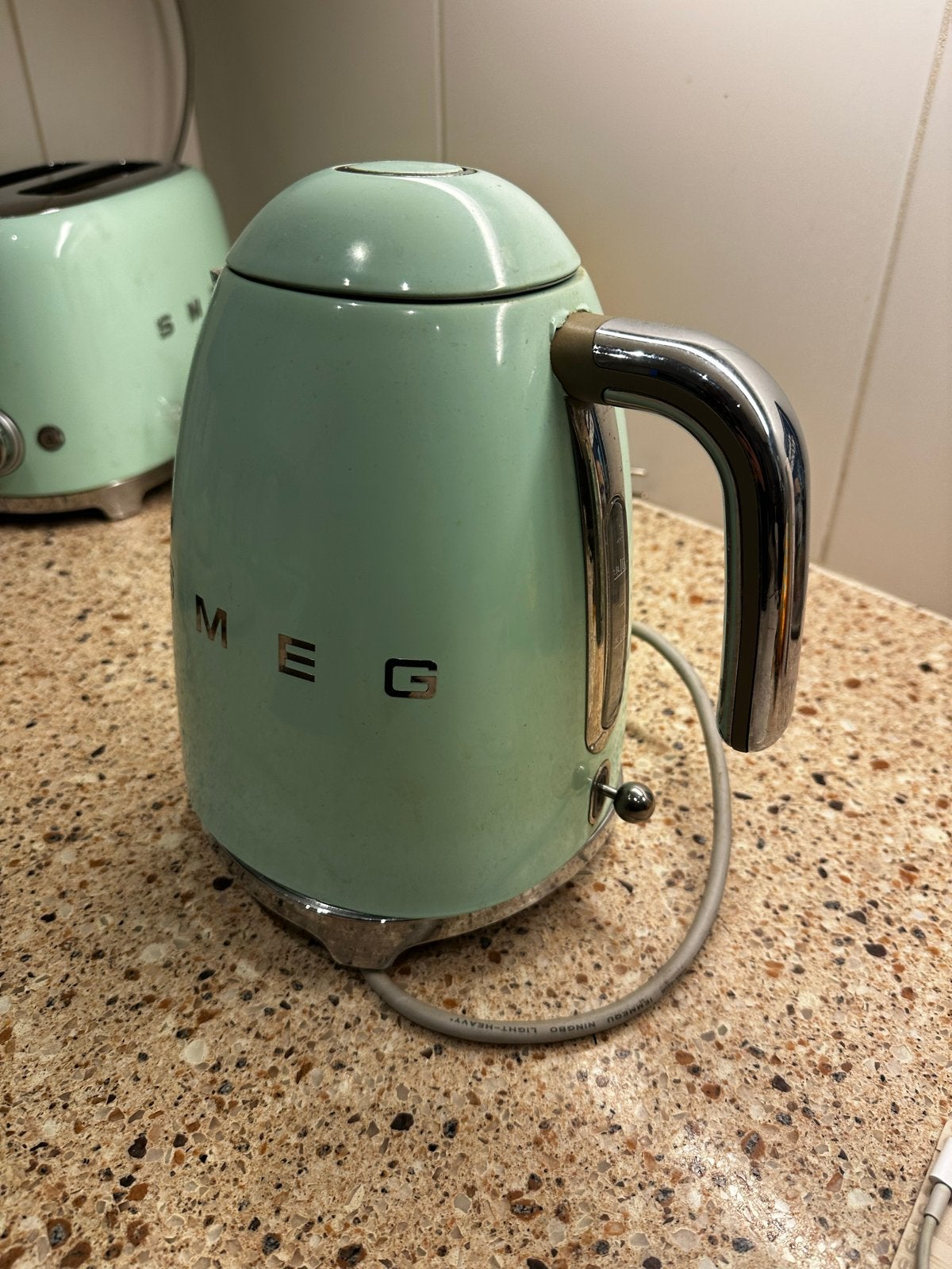 Smeg Waterkoker Mint Groen - Gebruikt, 1 tot 2 liter, Verzenden, Gebruikt, Draadloos