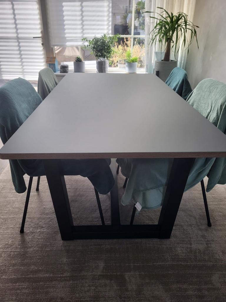 Hpl fenix tafel 180x90 -- als nieuw!!, Ophalen, 50 tot 100 cm, Zo goed als nieuw, 150 tot 200 cm