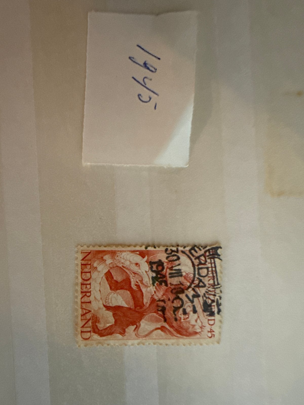Nederland postzegel 1945 - Gestempeld, Ophalen of Verzenden, Na 1940, Gestempeld