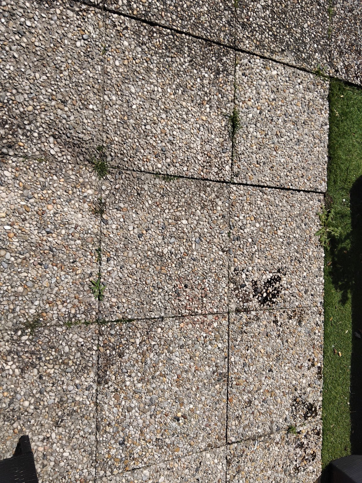 Gratis grindtegels ongeveer 45m2, Ophalen of Verzenden, Gebruikt, Beton, Terrastegels