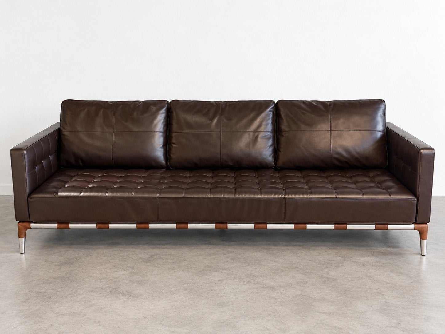CASSINA PRIVÉ  PHILIPPE STARCK donker bruin, Driepersoons, Ophalen of Verzenden, Zo goed als nieuw, Rechte bank