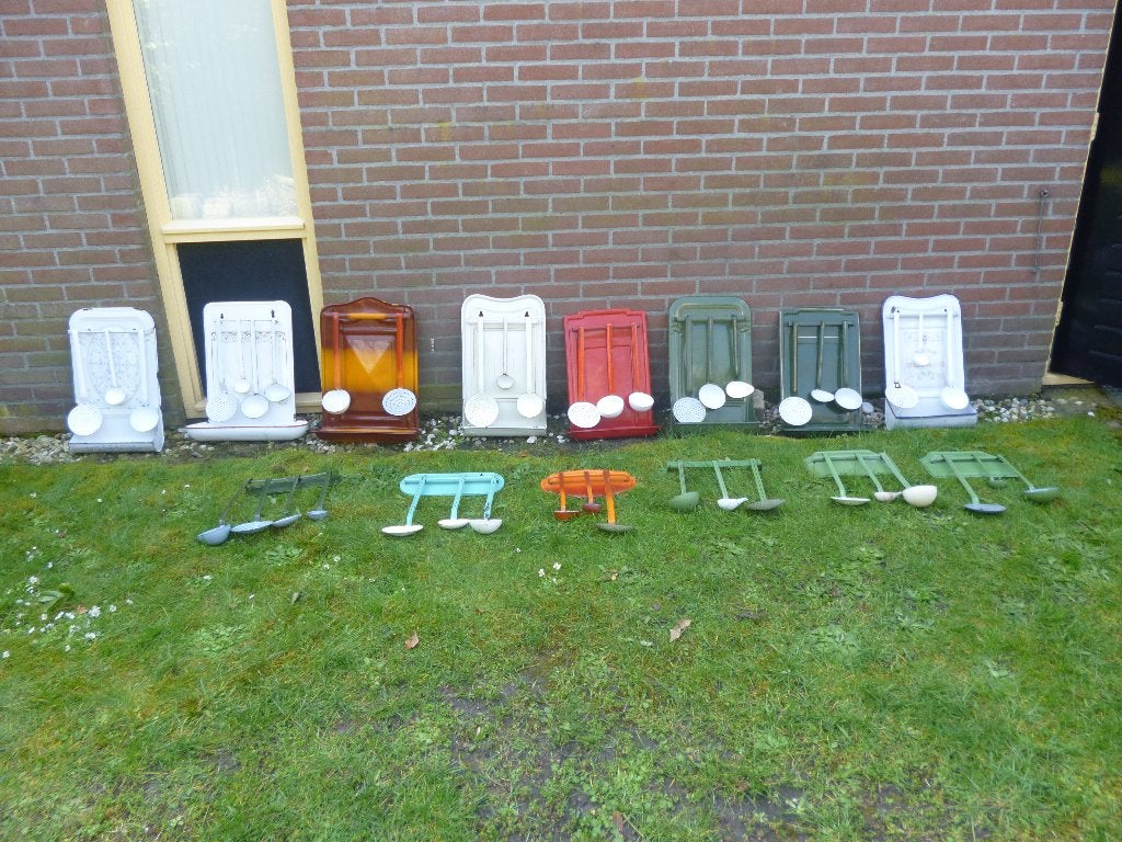 diverse mooie emaille lepelrekken gtoot en klein, Antiek en Kunst, Antiek | Emaille, Ophalen of Verzenden