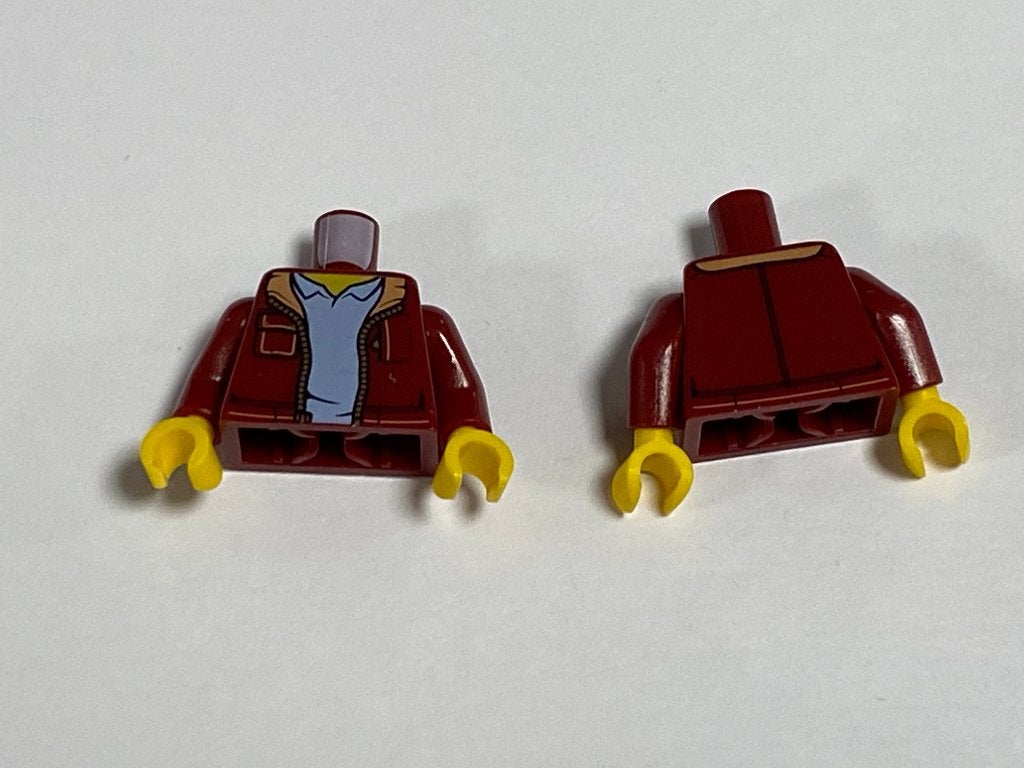 Partij Lego 2x nieuwe romp met donker rode open jas, Kinderen en Baby's, Speelgoed | Duplo en Lego, Overige thema's, Lego, Nieuw