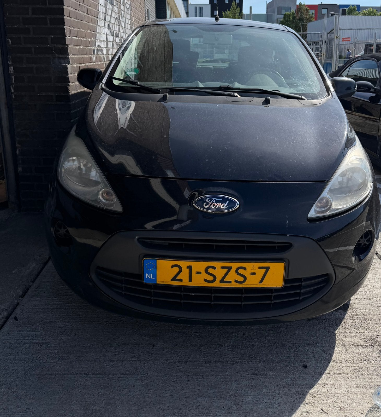 Ford Ka 1.2 69pk 2012 Zwart, Auto's, Ford, Voorwielaandrijving, 1242 cc, 4 cilinders, 4 stoelen
