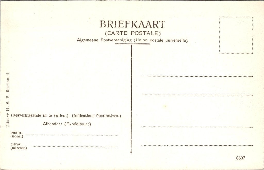 Roermond - 8 antieke ansichtkaarten, Verzamelen, Ansichtkaarten | Nederland, Verzenden, Voor 1920, Gelopen, Limburg