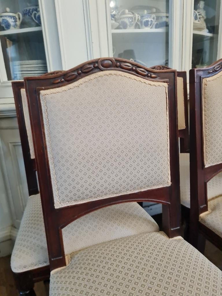 6 antieke Empire eetkamer stoelen, Ophalen
