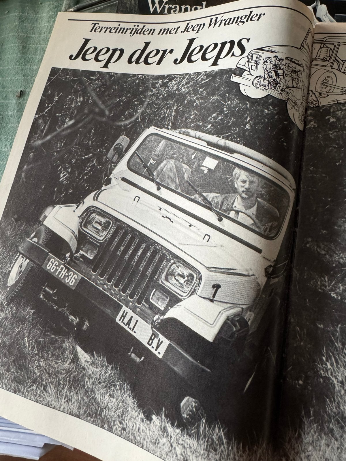 Verslag 1986 Jeep Wrangler terreinrijden, Verzenden, Zo goed als nieuw, Auto's