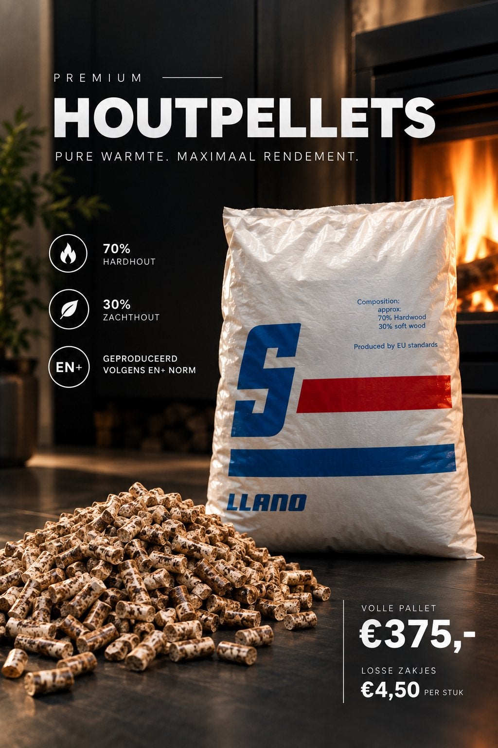 Houtpellets / Pelletkorrels Te Koop, Tuin en Terras, 6 m³ of meer, Ophalen