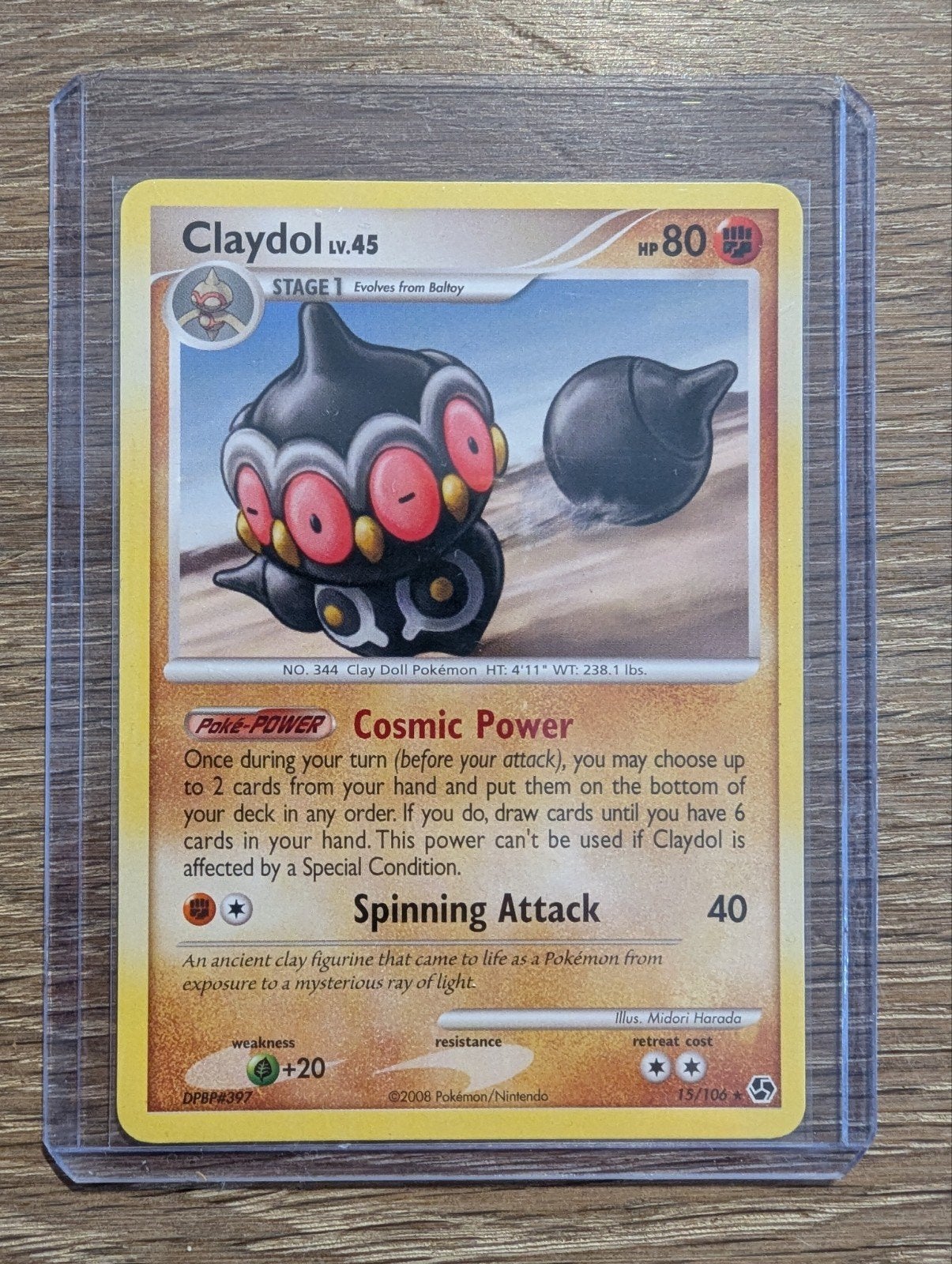 Claydol uit D&P Great Encounters 15/106, Ophalen of Verzenden, Zo goed als nieuw, Losse kaart