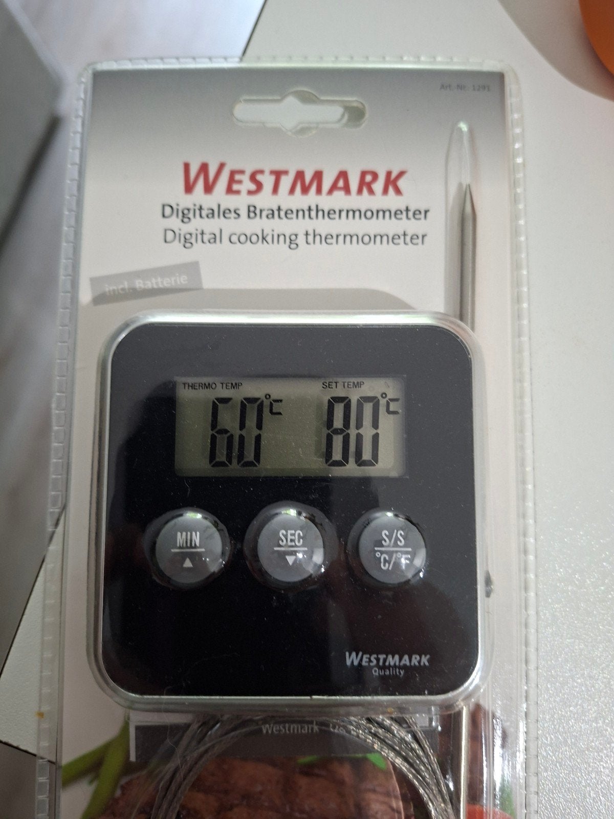 Westmark Digitaal Braadthermometer - Nieuw in verpakking, Overige typen, Nieuw, Ophalen of Verzenden, Zwart