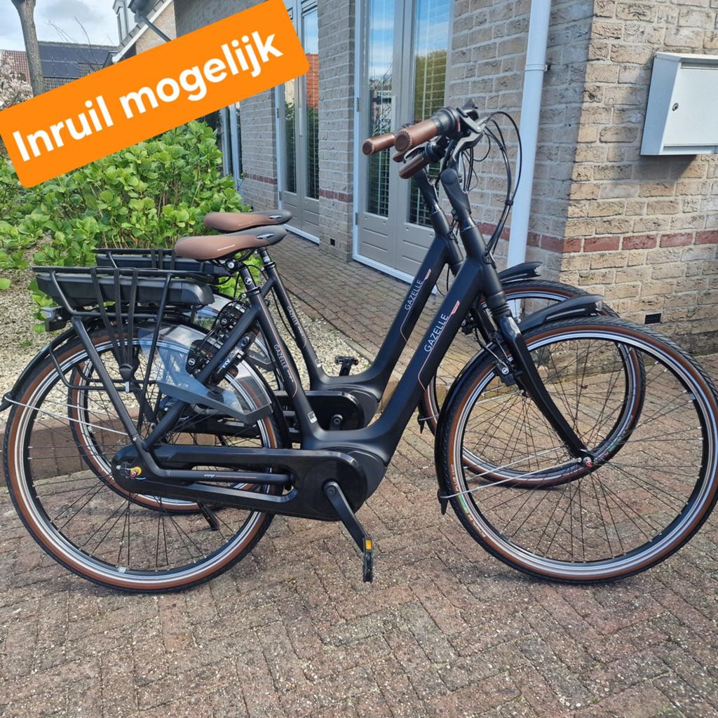 Prachtige set Gazelle Orange C8 Bosch middenmotor, Ophalen, Zo goed als nieuw, Minder dan 47 cm, 50 km per accu of meer