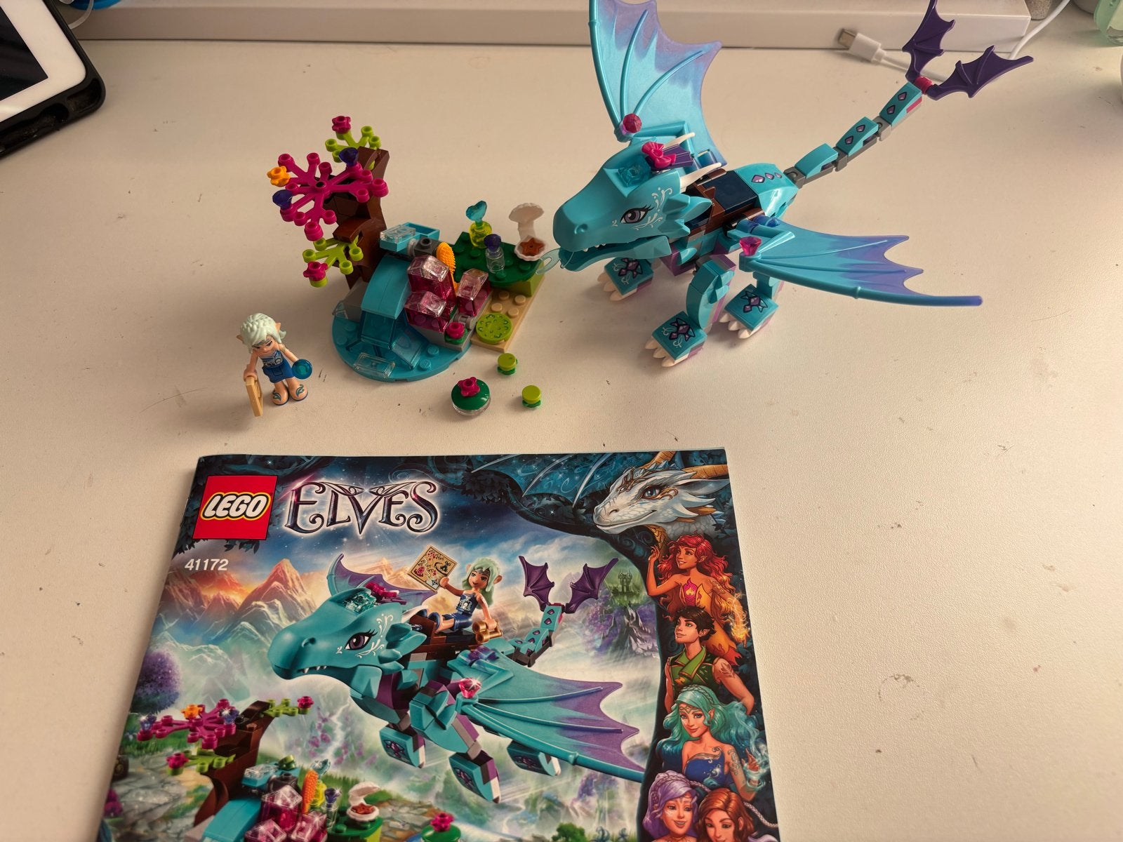 Lego Elves 41172 Waterdraak Avontuur Compleet, Overige thema's, Lego, Ophalen of Verzenden, Zo goed als nieuw