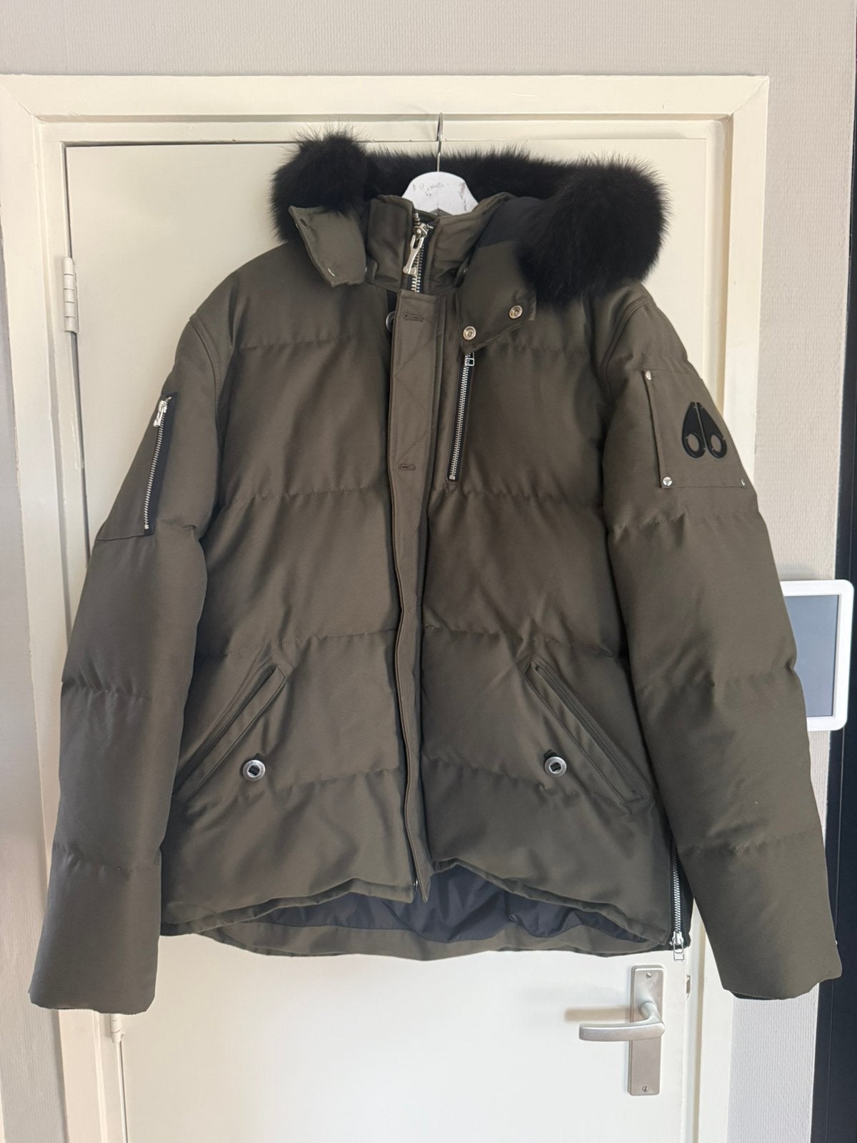 Moose knuckles jas (bont), Kleding | Heren, Jassen | Winter, Ophalen of Verzenden, Zo goed als nieuw, Overige maten, Groen