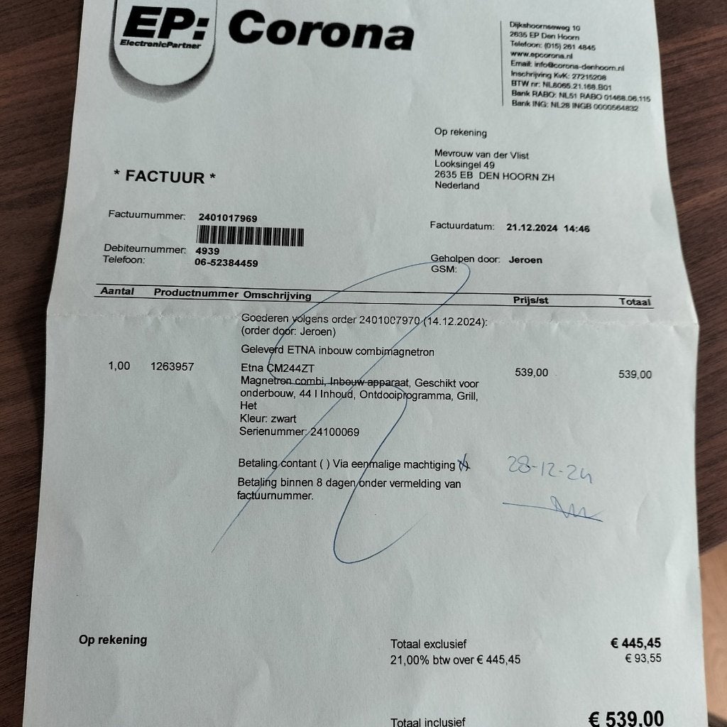 Inbouw Combimagnetronoven, Ophalen, Gebruikt, Zwart, 50 tot 100 cm