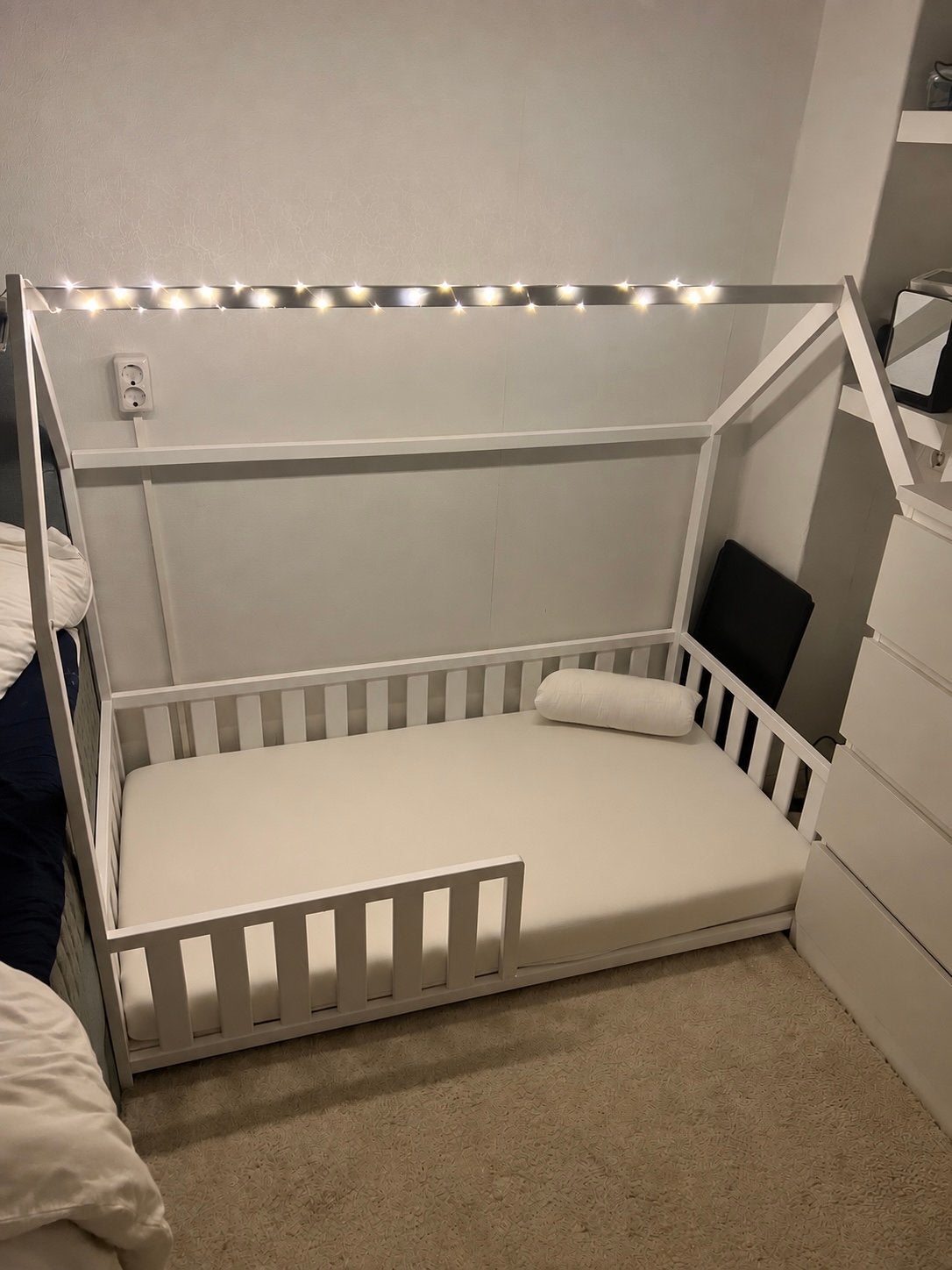 Prenetal huisbed + Matras!, Ophalen, 70 tot 85 cm, 140 tot 160 cm, Zo goed als nieuw