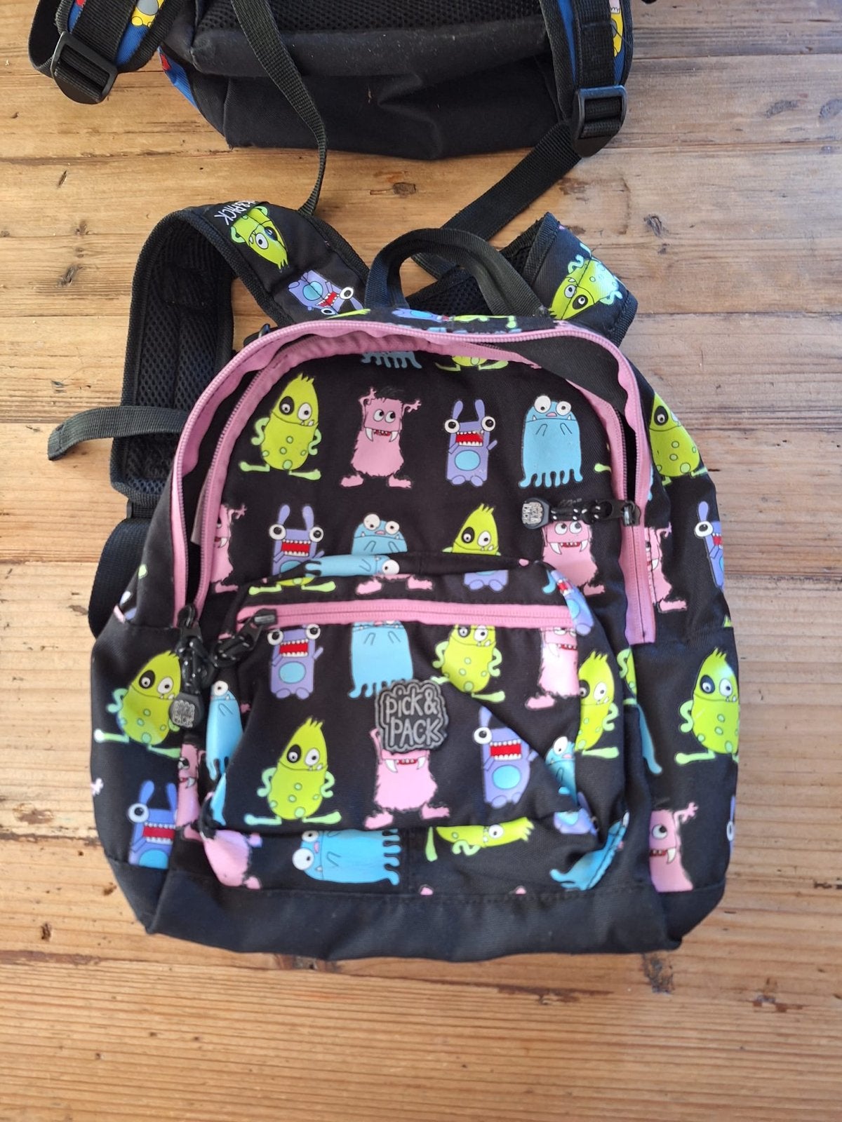 Pick & Pack kinderrugzakken met vrolijke monsters, Overige merken, Gebruikt, Minder dan 30 cm, Ophalen of Verzenden