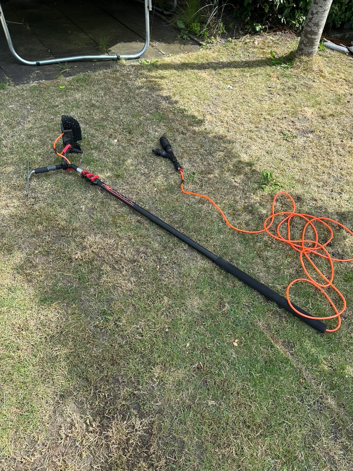 Aquascopic Red telescoopsteel met waterdoorvoer en schrobbor, Ophalen, Raamwisser of Trekker