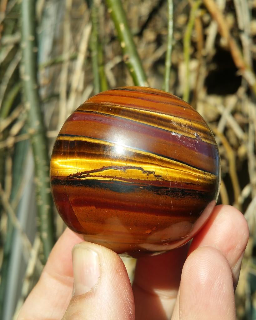 Mooie tijgeroog bol 5 cm, Ophalen of Verzenden