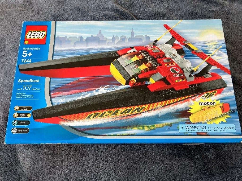 lego 7244 speedboat speedboot vaart echt! complete set, Ophalen, Zo goed als nieuw