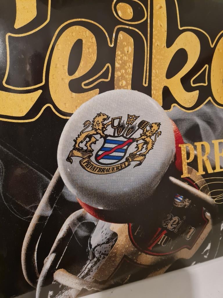 Emaille bord leikheim, Ophalen of Verzenden, Auto's