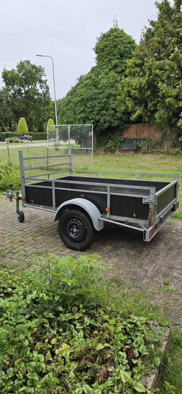 Aanhangwagen met afdeknet en disselslot, Ophalen of Verzenden, Gebruikt