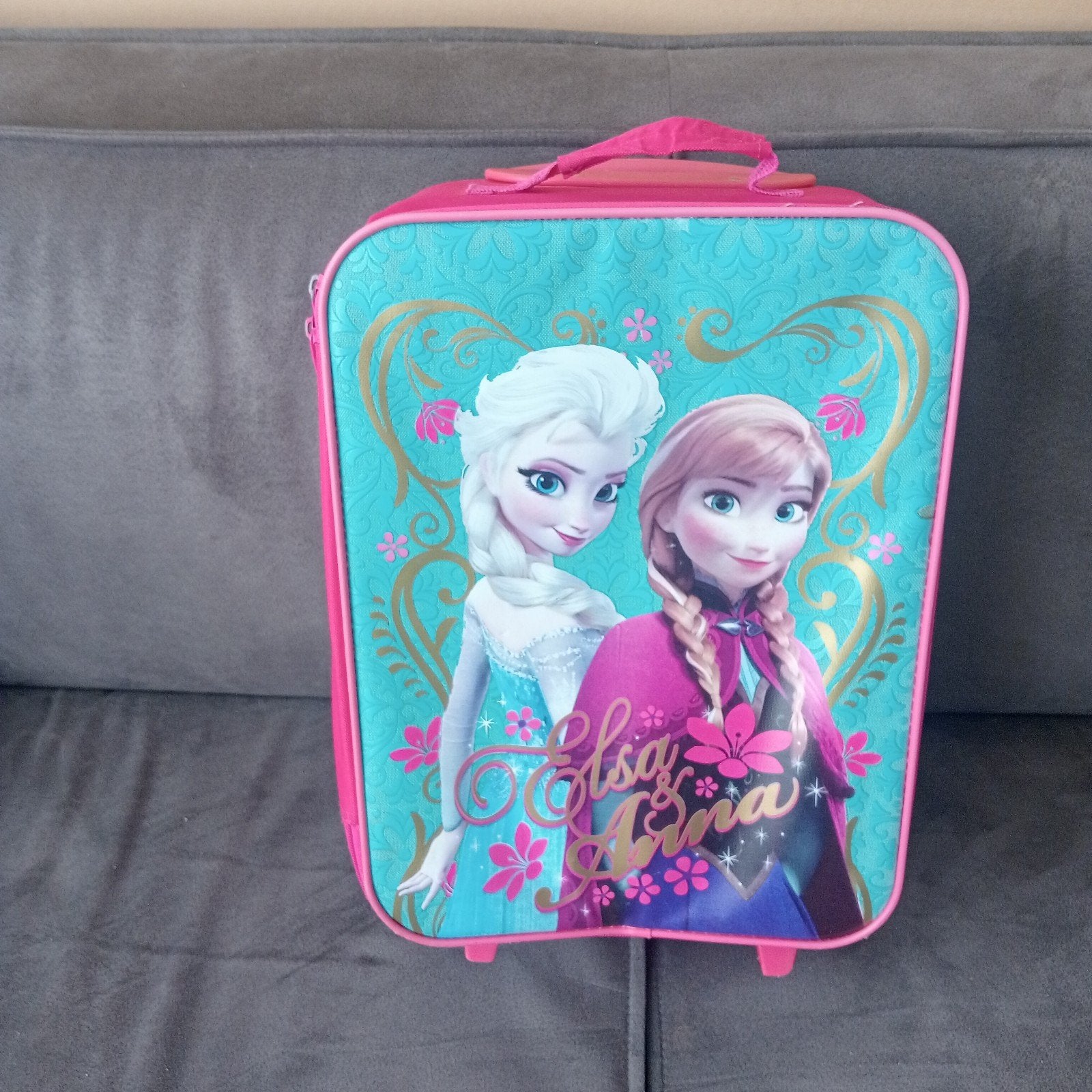 leuke lichtroze Anna en Elsa rolkoffer, Ophalen, Overige materialen, Wieltjes, Minder dan 50 cm