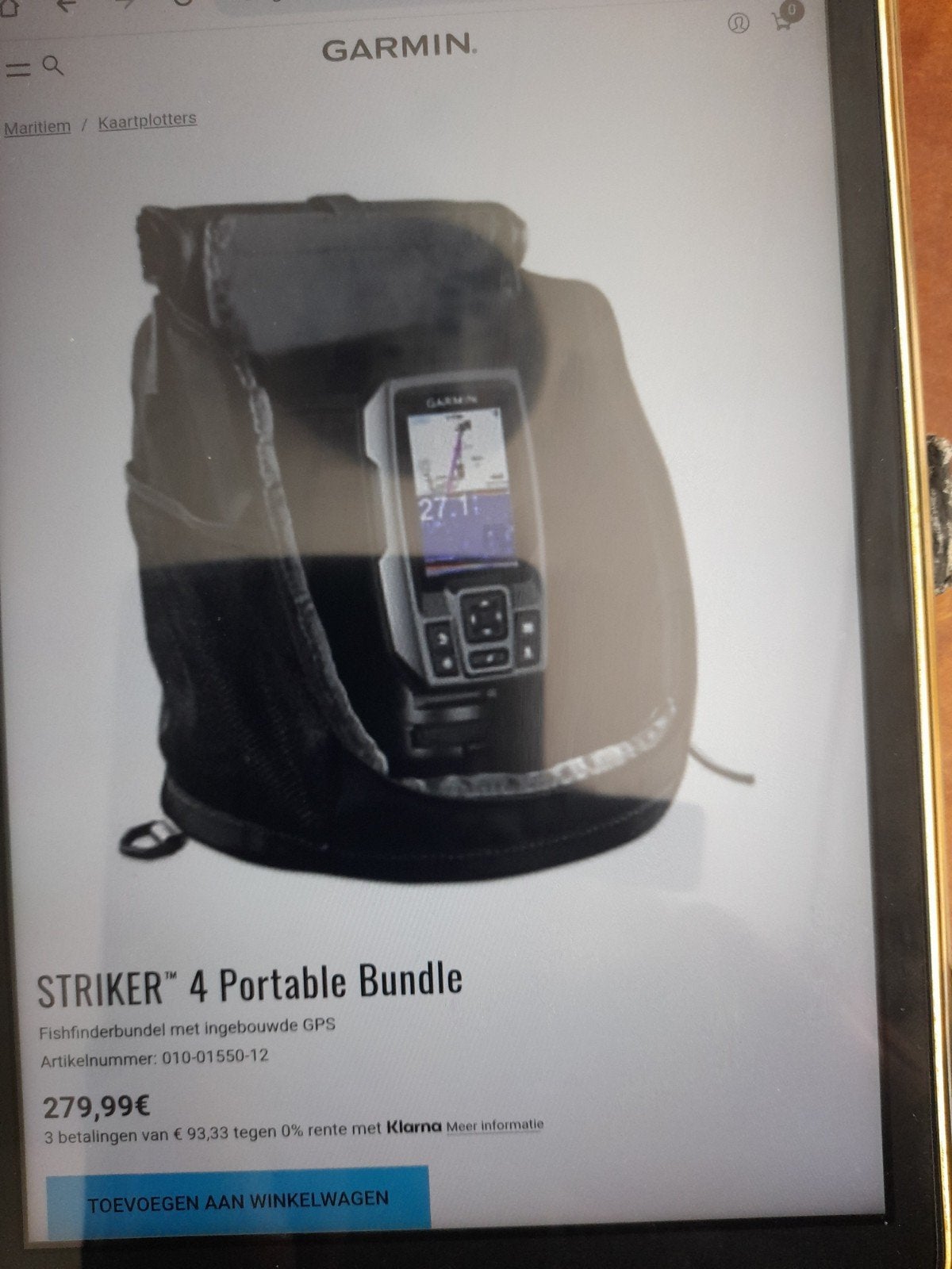 Fishfinder garmin striker 4, Watersport en Boten, Ophalen of Verzenden