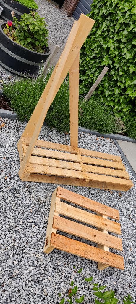 GRATIS 2 kleine houten pallets, Doe-het-zelf en Verbouw, Ophalen, Minder dan 25 mm, Zo goed als nieuw, Pallet