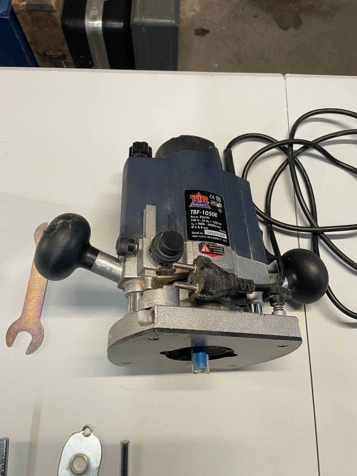Top Craft TBF-1050E Bovenfreesmachine met accessoires, Ophalen of Verzenden, Gebruikt, Elektrisch, Bovenfrees