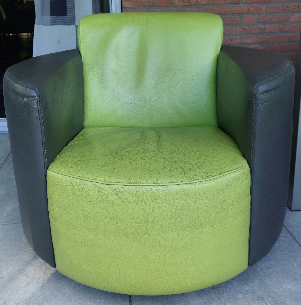 leren draaifauteuil, Huis en Inrichting, Ophalen, Gebruikt, 75 tot 100 cm, Modern