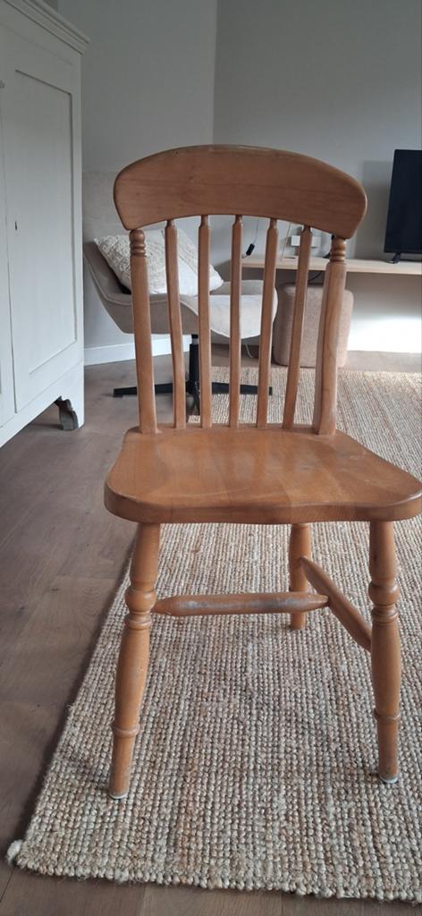 4 Leuke stevige oude landelijke windsorstijl stoeltjes, Ophalen