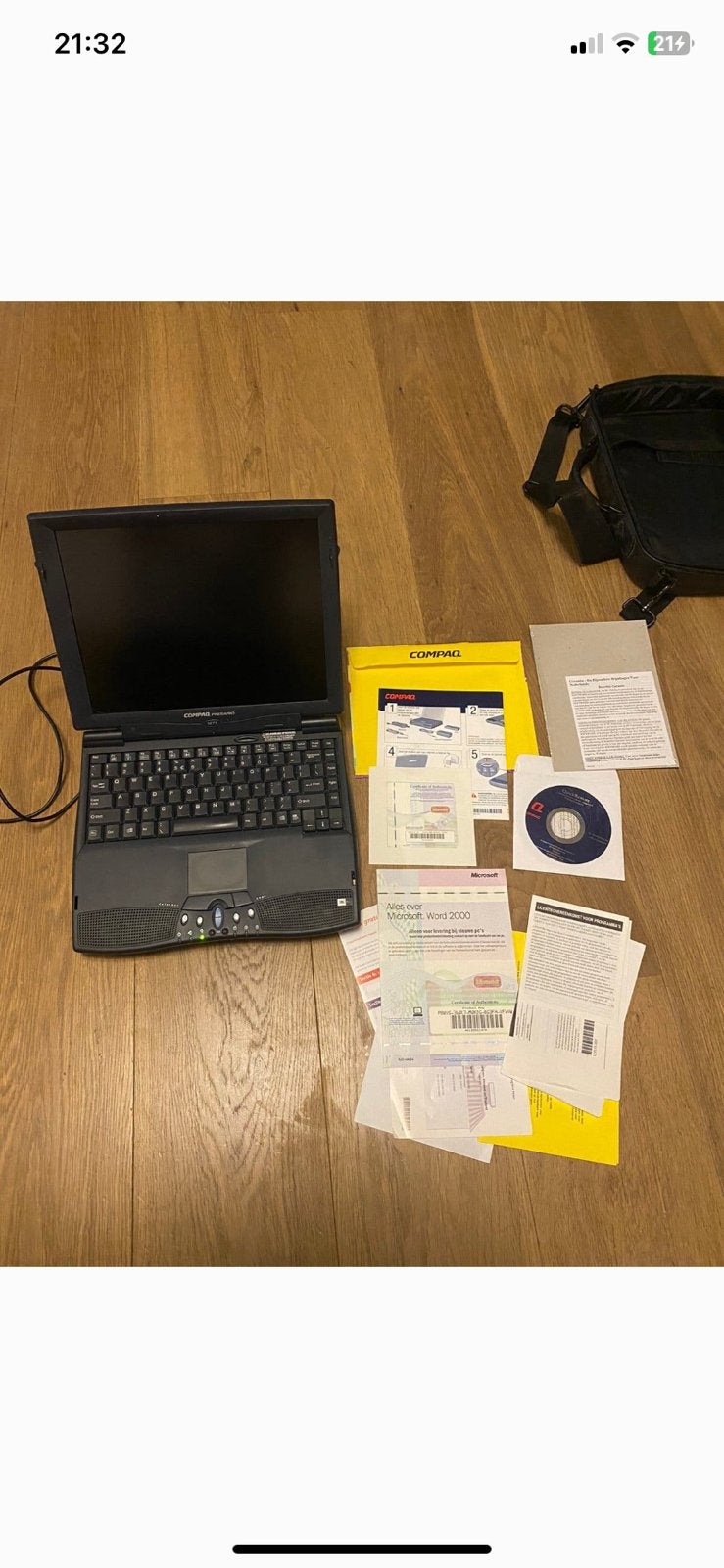 Compaq presario 1277 amg pentium retro laptop vintage rare, Computers en Software, Ophalen of Verzenden