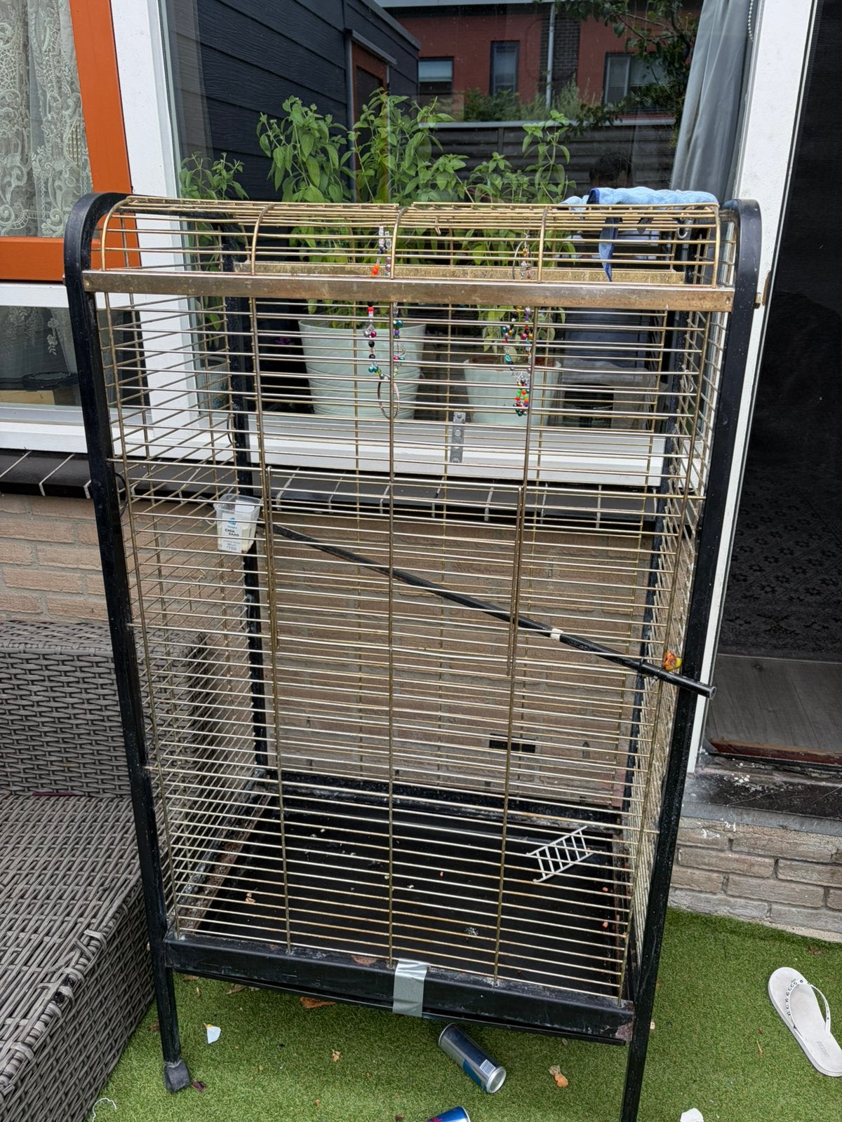 Voor vogels, Dieren en Toebehoren, Vogels | Hokken en Kooien, Ophalen, Zo goed als nieuw, Metaal, Vogelkooi