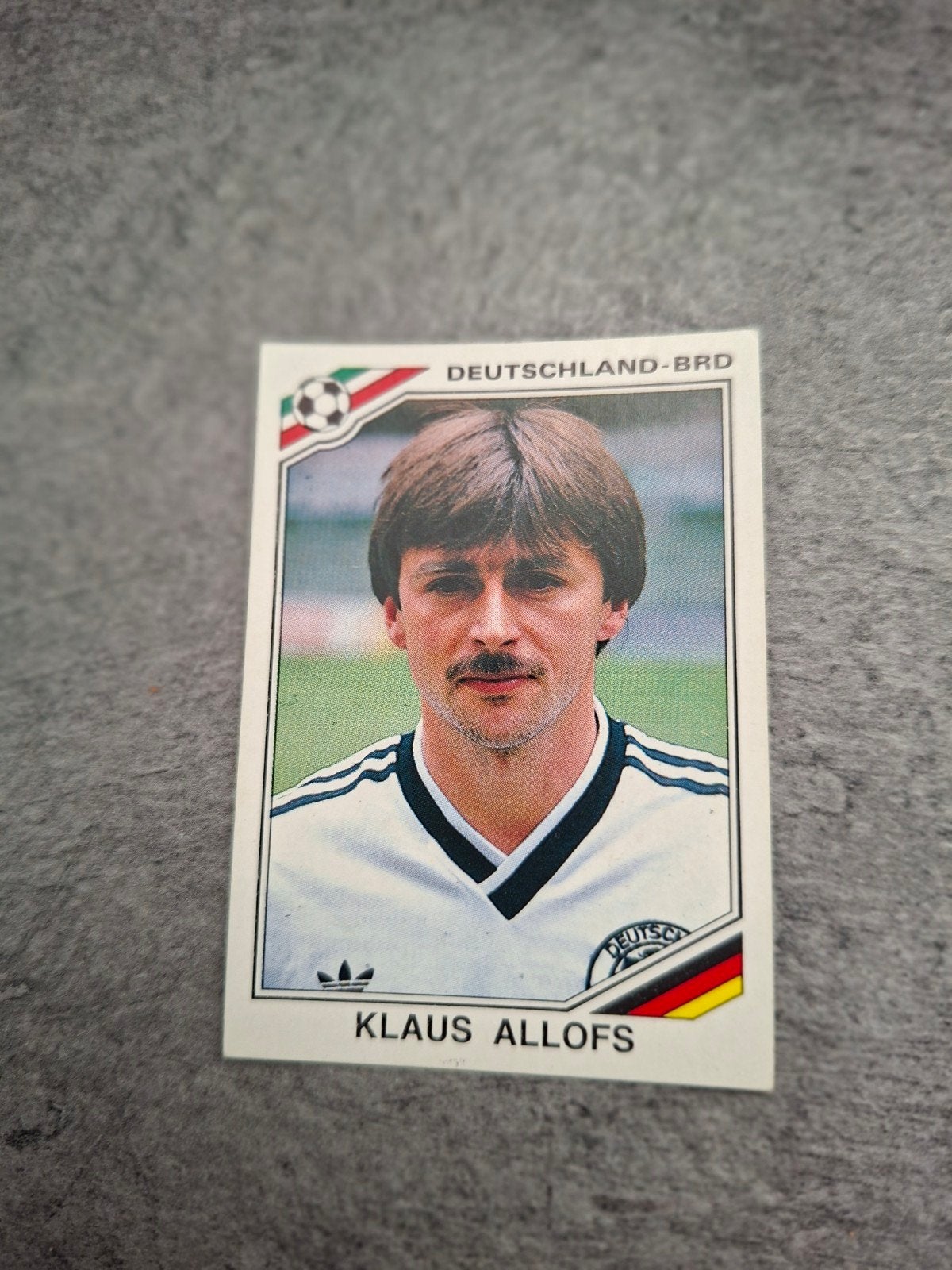 Panini sticker WK 86 Mexico. Klaus Allofs Duitsland BRD., Ophalen of Verzenden, Zo goed als nieuw, Sticker