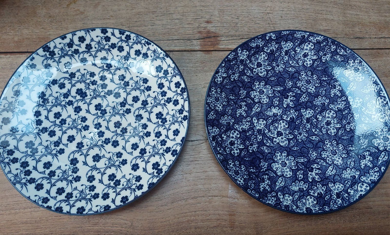 Xenos Blue Print dinerborden (ø 26 cm) –, ., Ophalen of Verzenden, Zo goed als nieuw, .