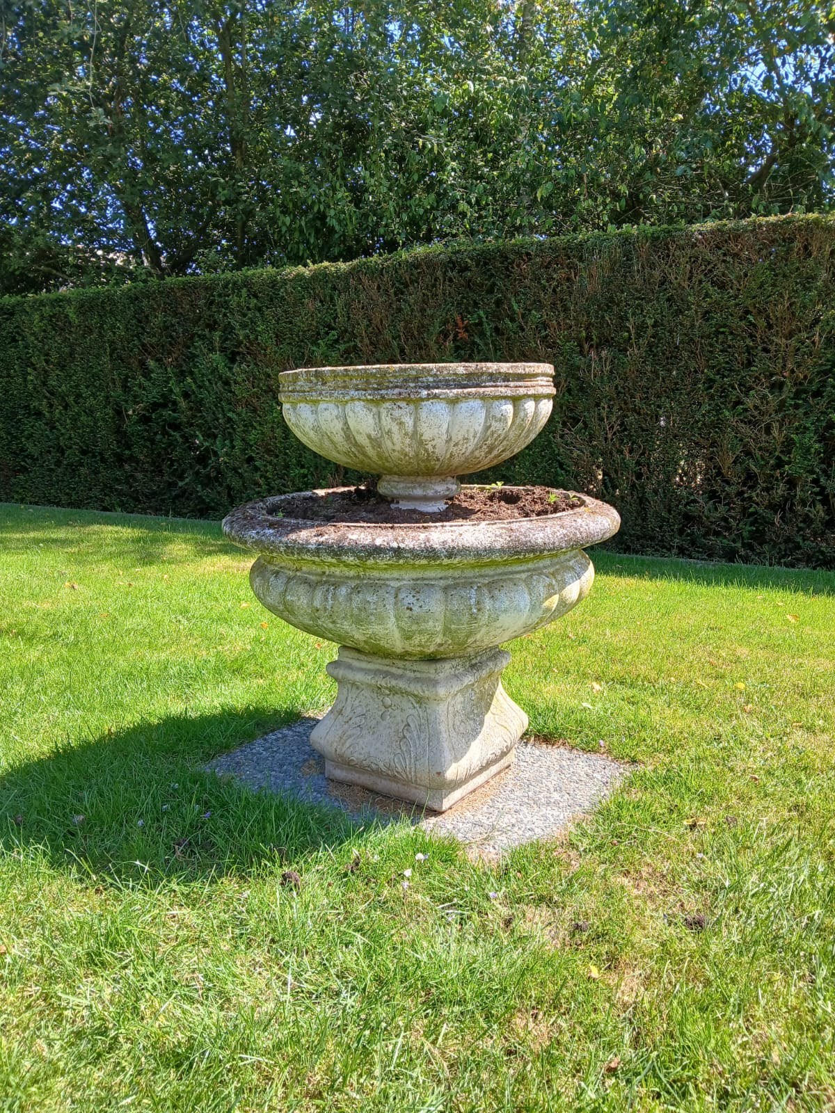 Bloembak beton decoratie, Tuin en Terras, Tuinvazen, Ophalen, Gebruikt