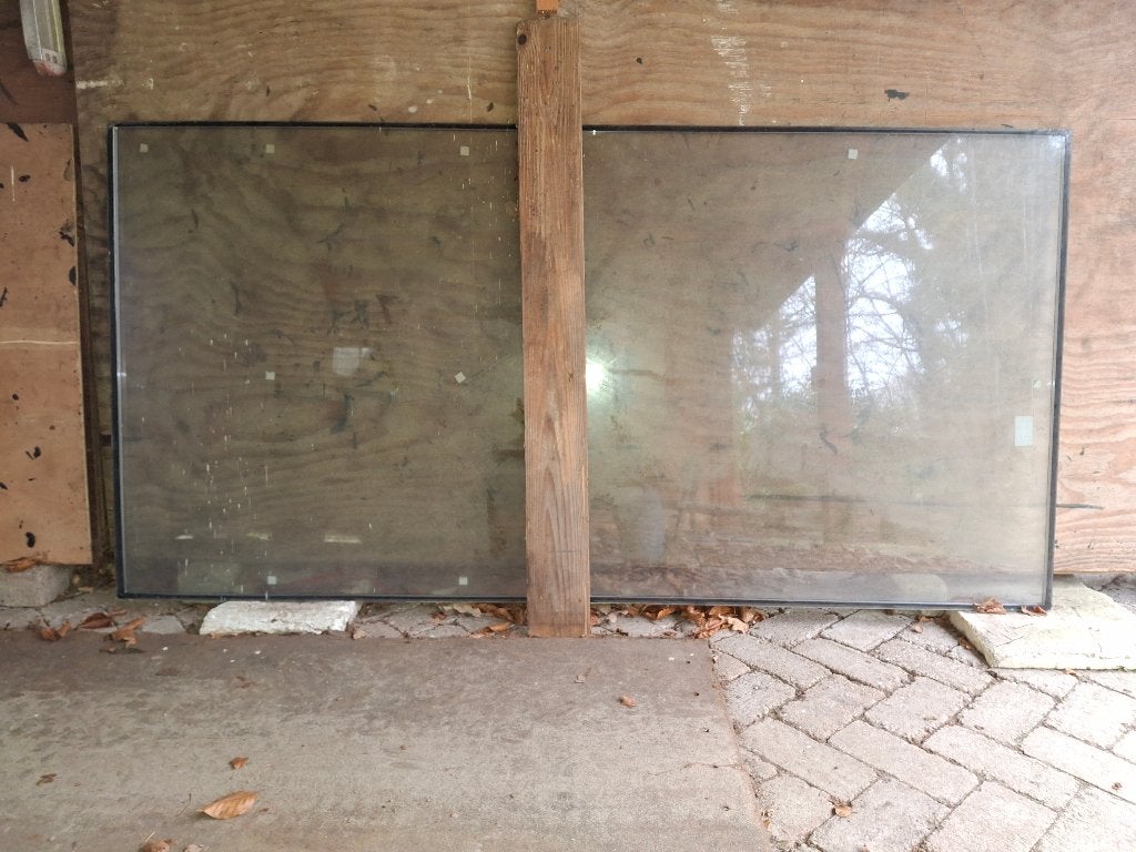 Meranti raam met dubbelglas 25 mm dik., Doe-het-zelf en Verbouw, Raamkozijn, Zo goed als nieuw, 150 tot 225 cm, Hout