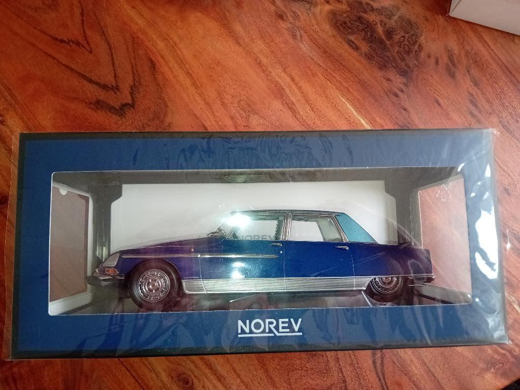 Citroën Ds 21 Lorraine 1969 Dark & Light blue 1:18, Hobby en Vrije tijd, Modelauto's | 1:18, Auto, Norev, Ophalen of Verzenden