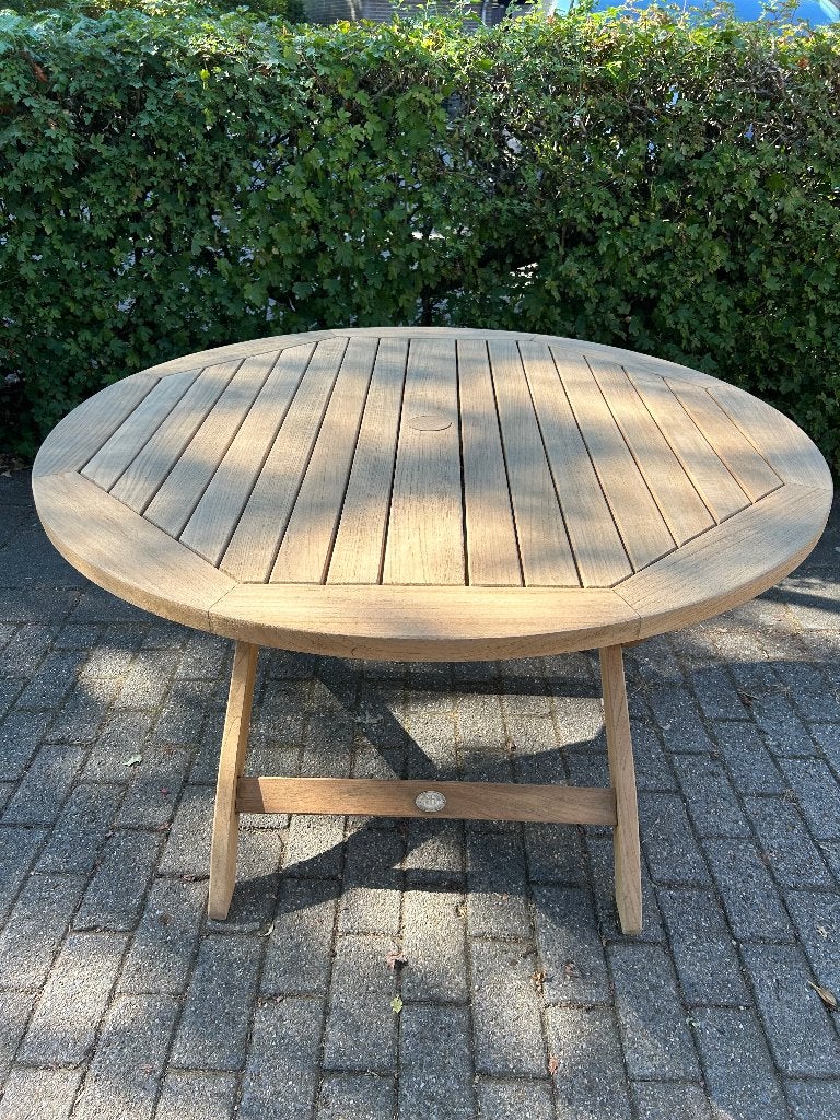 Ronde teakhouten tuintafel - 120cm / Teak & Garden, Ophalen, -, -, Teak & Garden