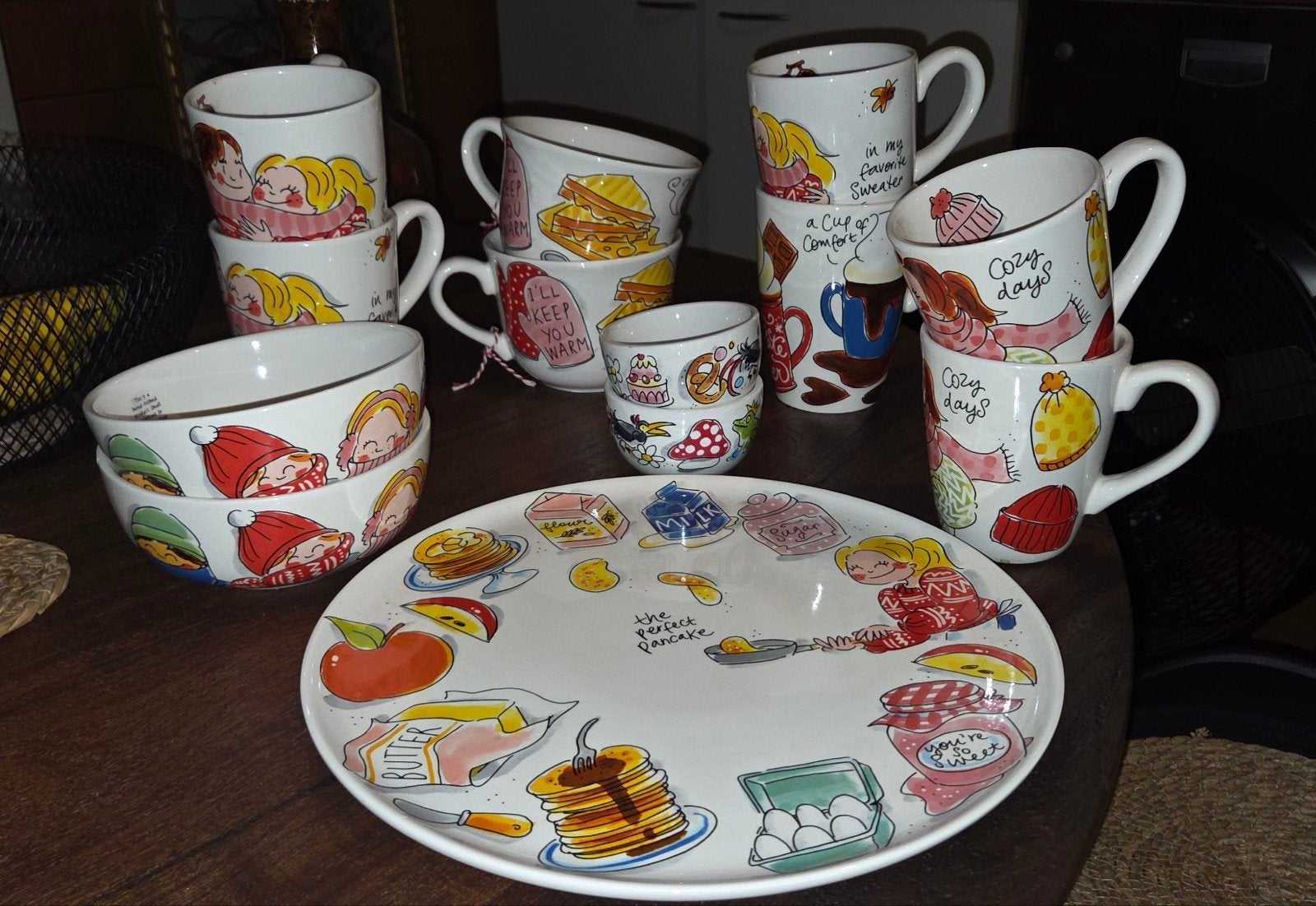 Blond Amsterdam Servies Set: Borden, Kommen & Bekers, Ophalen, Aardewerk