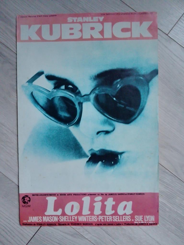 Vintage Lolita Film Poster - Stanley Kubrick, Ophalen of Verzenden, A1 t/m A3, Film en Tv, Rechthoekig Staand