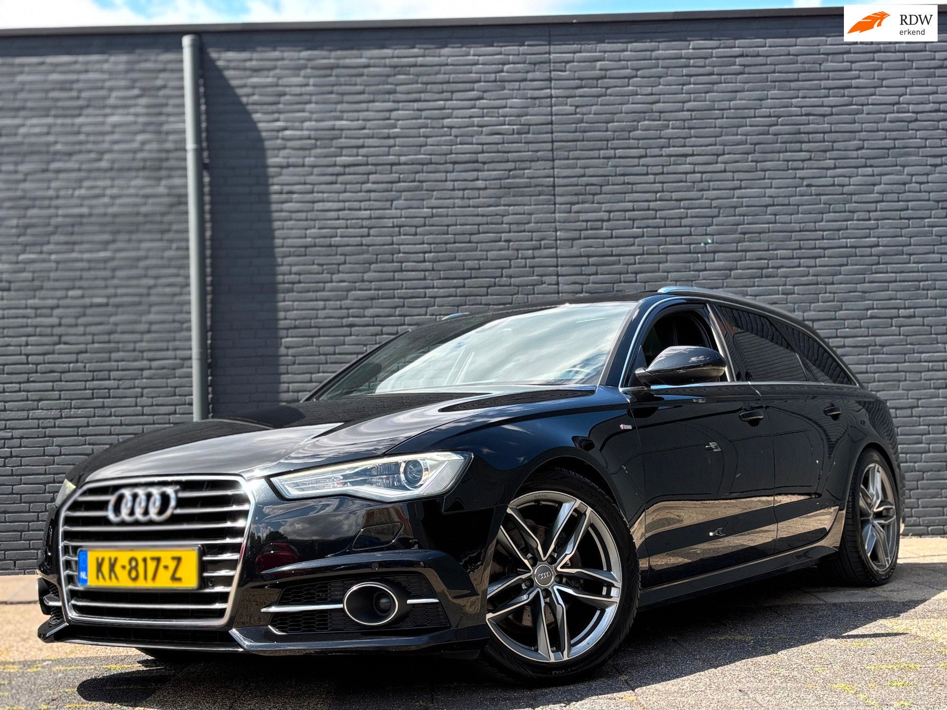 Audi A6 Avant 1.8 TFSI | 3 x S-Line | Pano | Trekhaak | Stoe, Auto's, Euro 6, Leder en Stof, Zwart, Origineel Nederlands