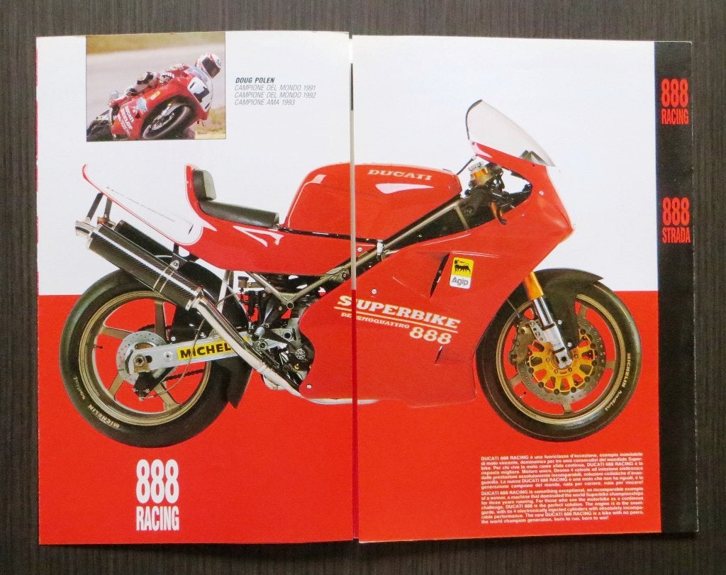 Folder Ducati 888 Racing + Strada - 1993/94 - 8 blz, Motoren, Verzenden, Ducati