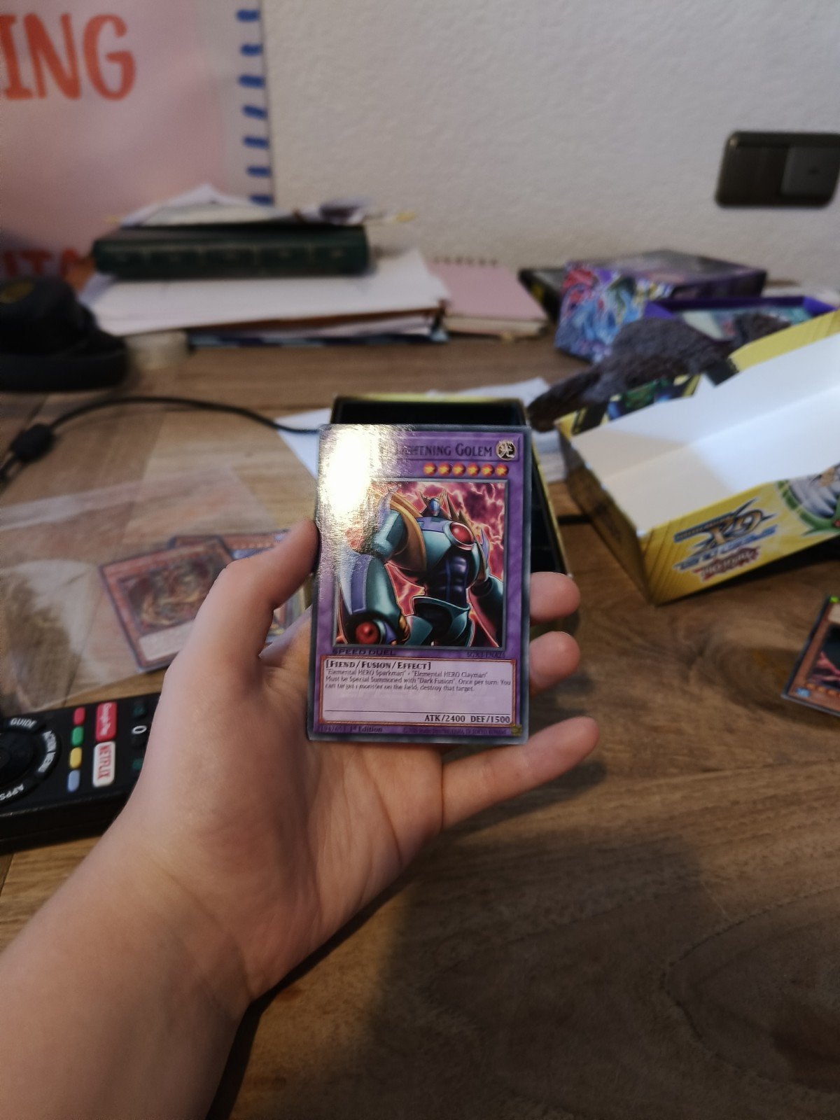 Yu-Gi-Oh! Lightning Golem Kaart, Ophalen, Zo goed als nieuw, Losse kaart