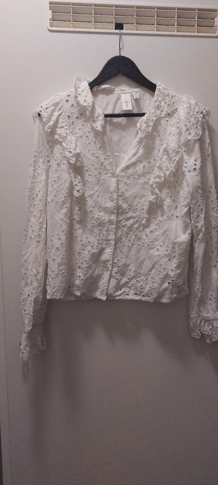 Y.A.S. Broderie Witte Blouse Maat 40, Maat 38/40 (M), Ophalen of Verzenden, Zo goed als nieuw, Wit