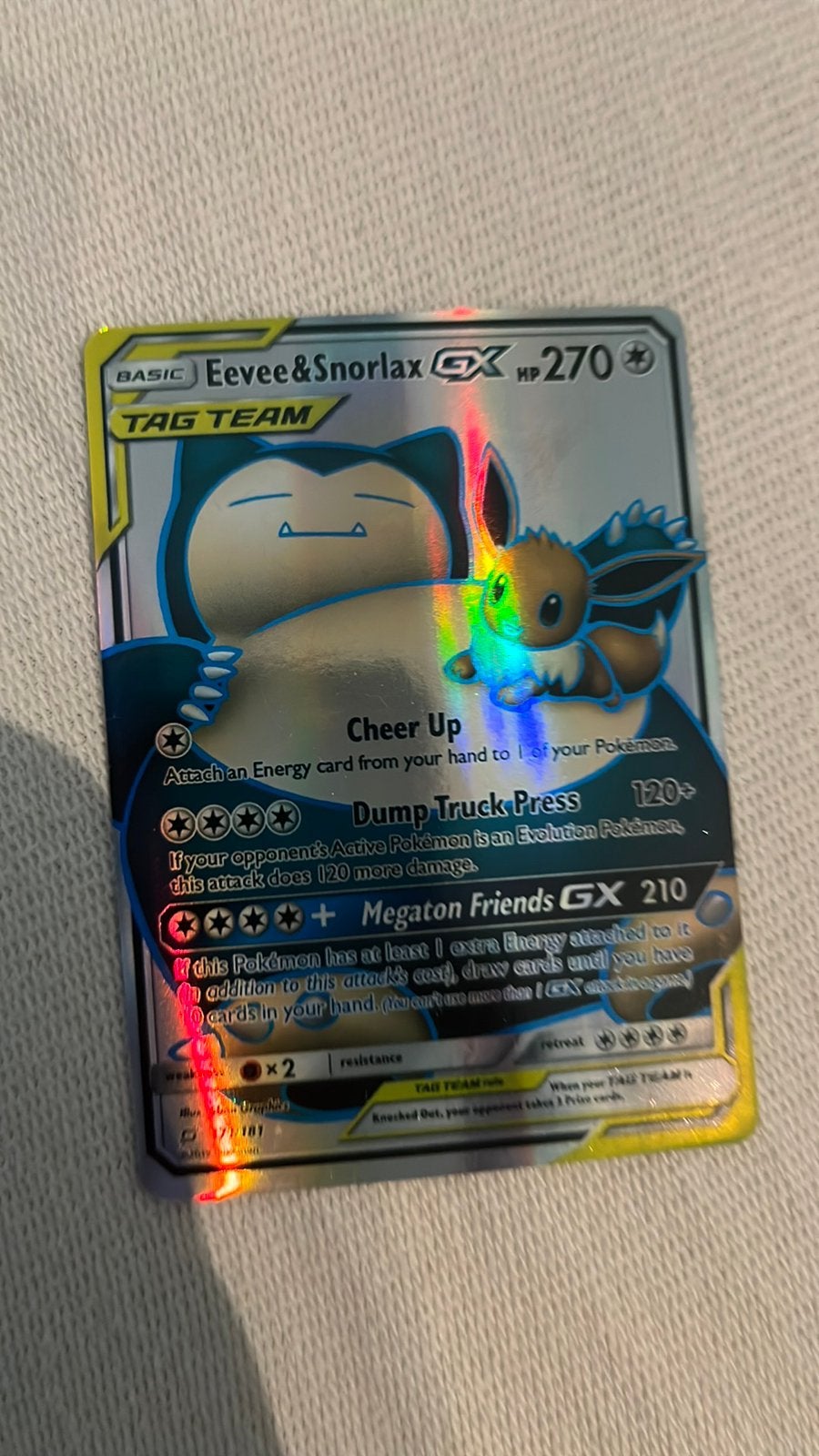 Eevee&Snorlax GX, Verzenden, Zo goed als nieuw