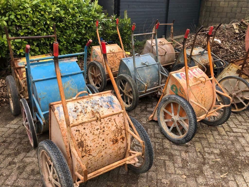 Oude stalen Kruiwagen(s) - Antiek & Decoratie, Antiek en Kunst, Ophalen of Verzenden