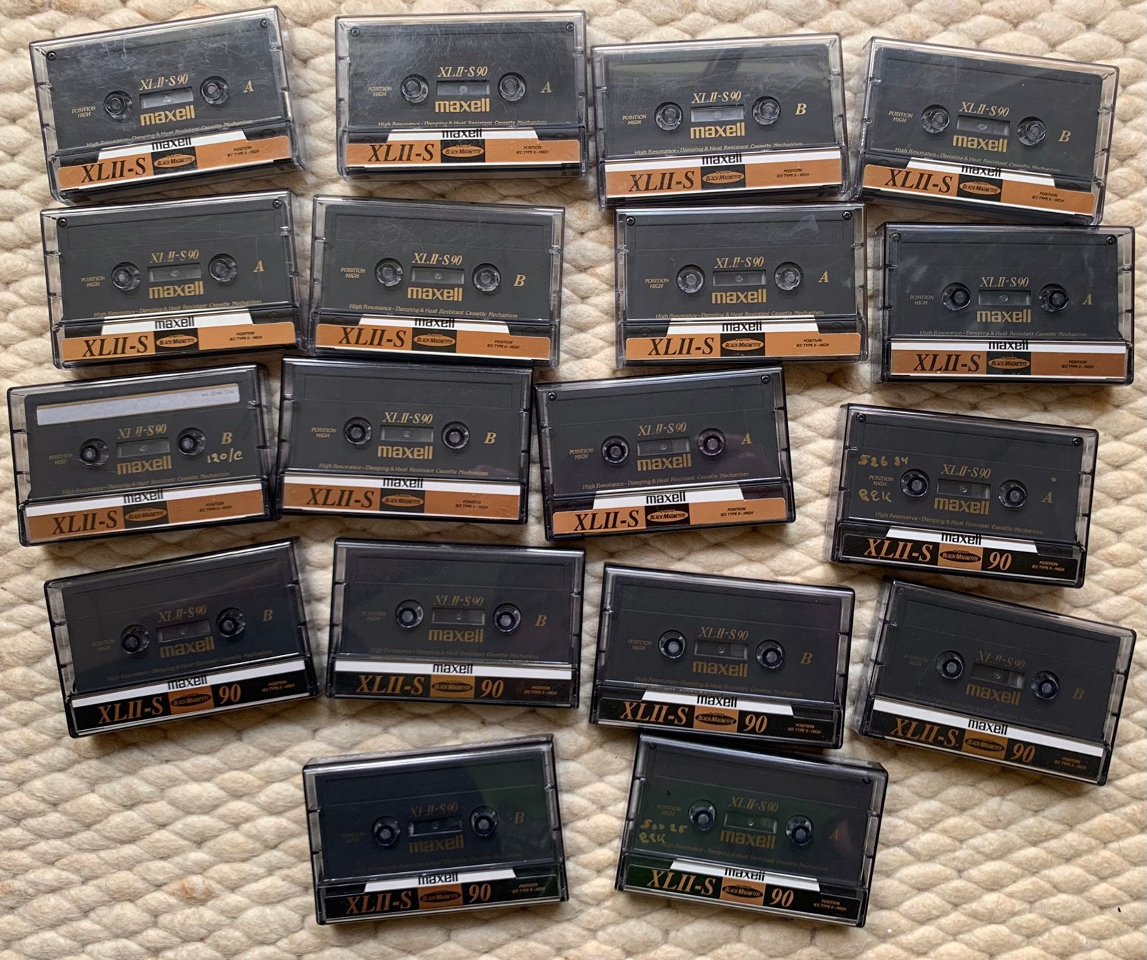18x Maxell XLII-S90 cassettebanden XLIIS XLII-S 90 cassettes, Gebruikt, 2 t/m 25 bandjes, Ophalen of Verzenden, Voorbespeeld