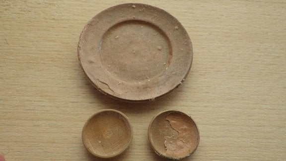 Poppenhuis: Oude Bordjes, Ophalen of Verzenden, Gebruikt, Poppenhuis