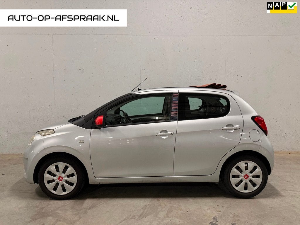 Citroen C1 1.2 PureTech Airscape Shine CABRIO 5drs. Airco, Voorwielaandrijving, Euro 5, Stof, Gebruikt